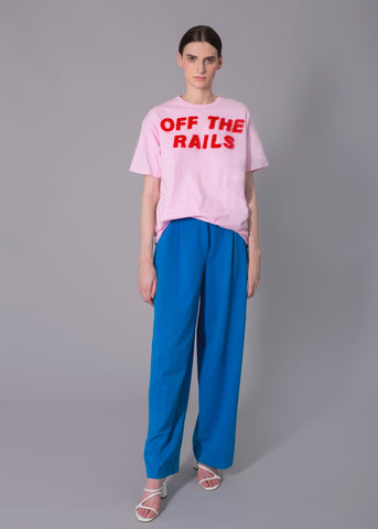 'Off The Rails' faux fur t-shirt