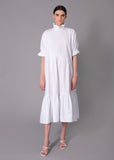 'PANFORTE' white midi dress